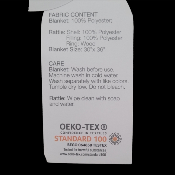 Modern Baby Reversible Snuggle Blanket with Rattle - Picture 9 of 9